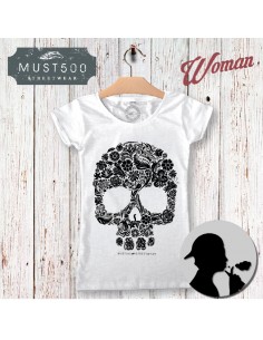Flowers Skull Must 500 T-Shirt Donna