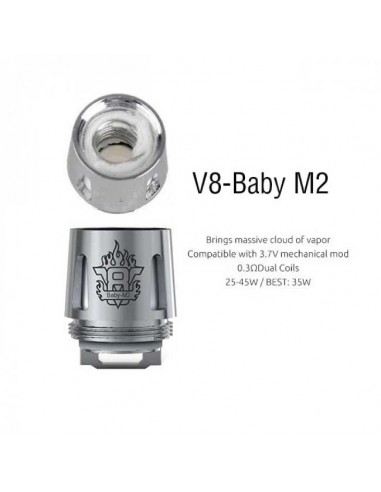 V8 baby M2 Head Coil Smok Resistenze Ricambio - 5 Pezzi