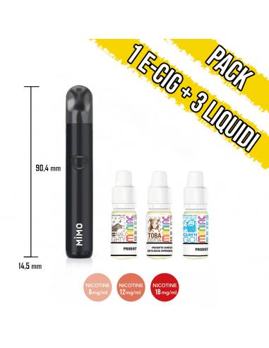 Pack per Iniziare con Kit G-Taste Mimo Nera e 3 liquidi pronti