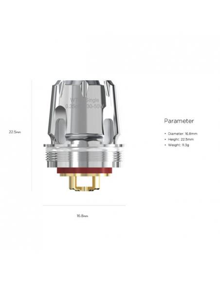 Wismec WT Resistance Head Coil 0.2 and 0.35 ohm - 5 Pieces
