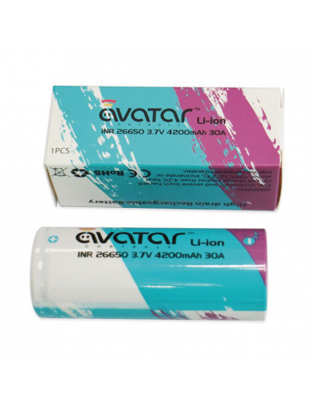 Rechargeable Lithium INR 26650 Avatar batteries