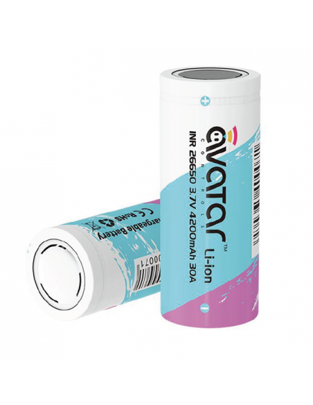 Rechargeable Lithium INR 26650 Avatar batteries
