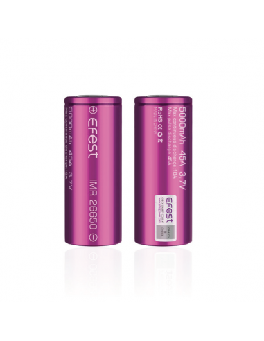 Batterie Efest IMR 26650 45A Flat Top 5000 mAh