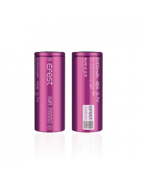 Batterie Efest IMR 26650 45A Flat Top 5000 mAh