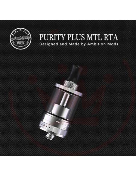 Purity Plus MTL RTA Atomizzatore di Ambition Mods Rigenerabile