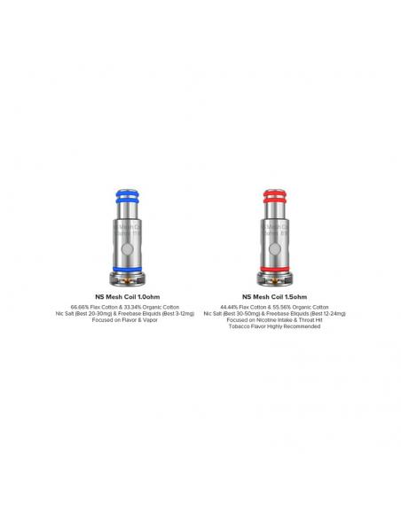 MaxPod Resistances FreeMax Head Coil 1.0 and 1.5 ohm - 5 Pieces