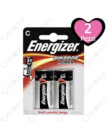 Energizer C MezzaTorcia Alkaline Power - Blister da 2 pile