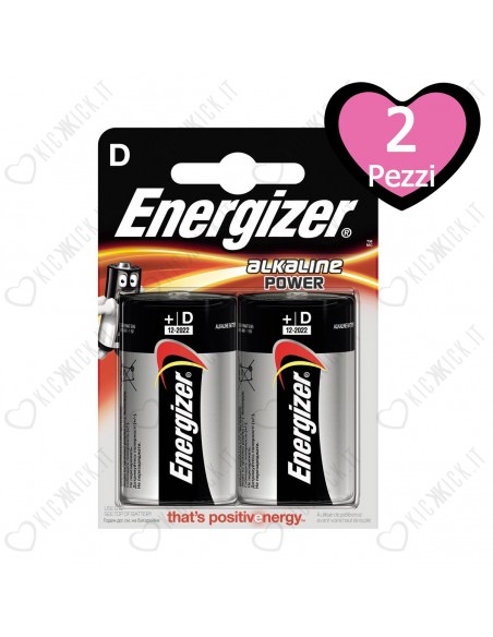 Energizer D Alkaline Power Torch - Blister of 2 Batteries