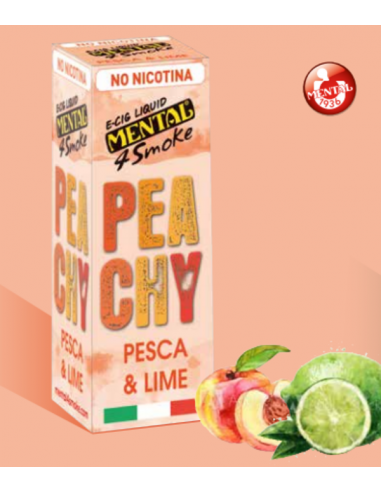 Peachy Mental 4 Smoke Liquido Pronto 10 ml Aroma Pesca e Lime