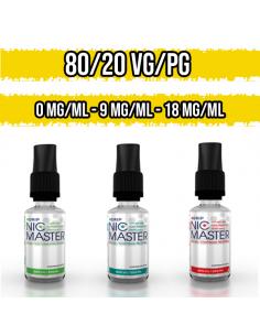 Nicotina in Base Neutra 80VG / 20PG 10 ml Nic Master