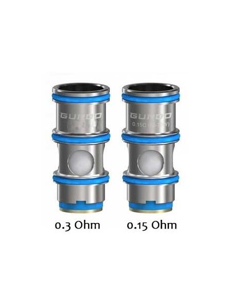 Guroo Resistenze Aspire Head Coil 0.15 ohm e 0.3 ohm - 3 Pezzi