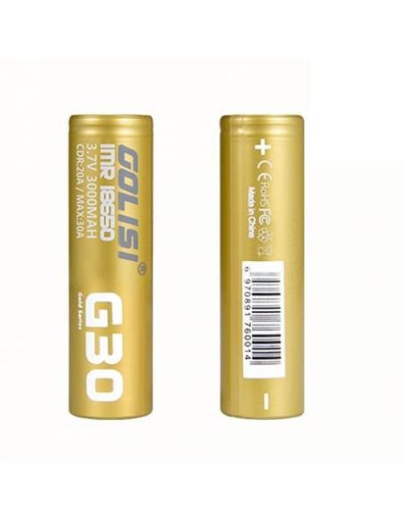 IMR 18650 G30 Golisi 3000mAh 30A Batteria Litio Ricaricabile