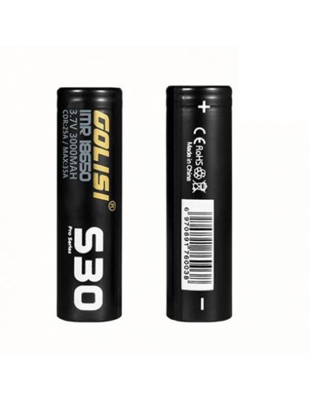 Accu 18650 S30 Golisi 3000mAh 25A Batteria Litio Ricaricabile