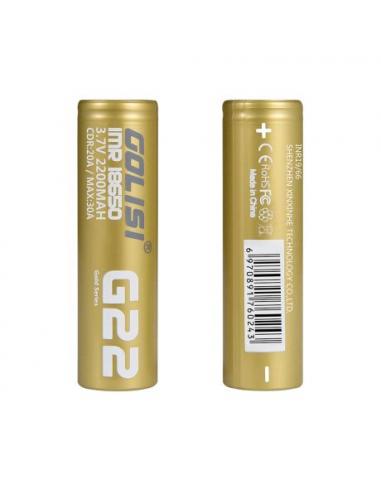Accu 18650 G22 Golisi 2200mAh 20A Batteria Litio Ricaricabile