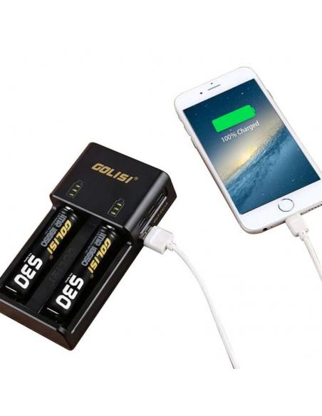 Golisi O2 charger charges smartphones.