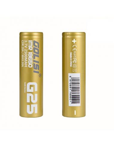 Accu 18650 G25 Golisi 2500mAh 20A Rechargeable Lithium Battery
