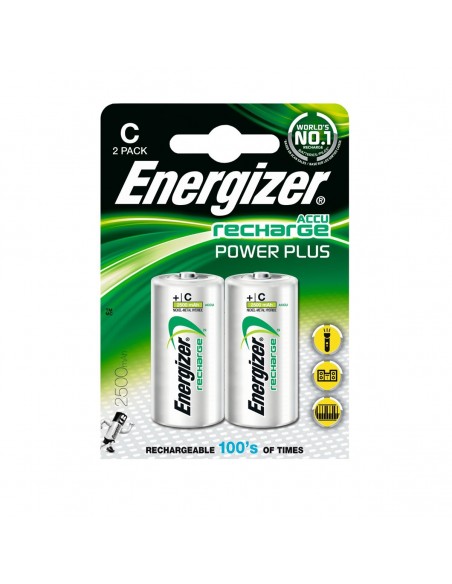 Energizer Mezzatorcia C 2500 mAh - Blister da 2 Batterie Ricaricabili