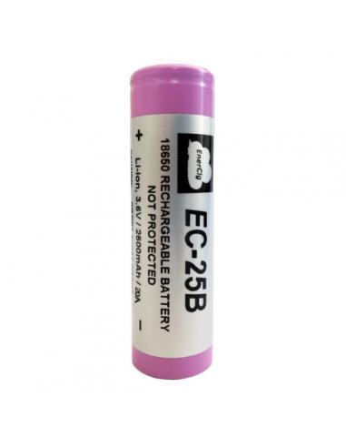 EC-25B is a 18650 battery with a capacity of 2500mAh and a discharge rating of 20A.