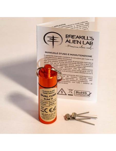 Dual Core 0.11 ohm classic Breakill's Alien Lab pre-made resistors for cloud chasing