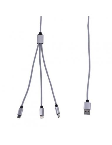 cavo di Ricarica triplo Micro USB USB-C IP 2A Tekmee 1m