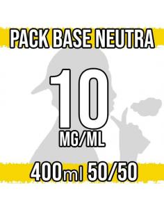 Base Neutra 50 50 Nicotina 10 translates to "Neutral Base 50 50 Nicotine 10" in English.