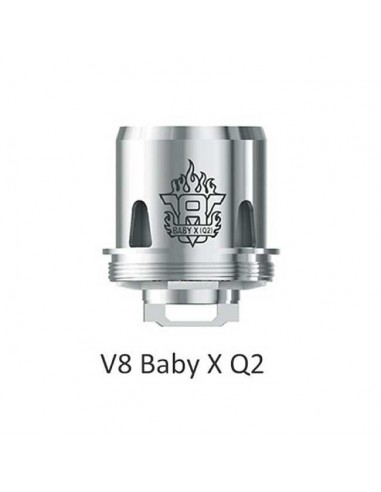 V8 X-Baby Q2 Resistenza Smok Head Coil per Atomizzatore TFV8 X-Baby - 3 Pezzi