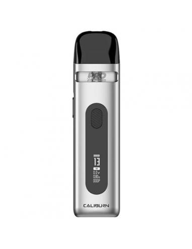 Caliburn X pod kit in Uwell moonlight silver.