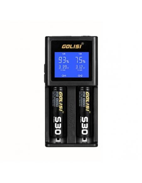 Golisi S2 LCD Caricabatterie - 2 Slot