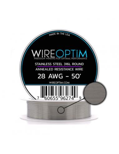 Wireoptim Resistive Wire ss316l 28ga