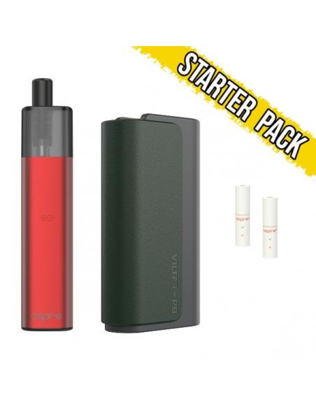 Pack includes a red power bank from Aspire Vilter with a green color.