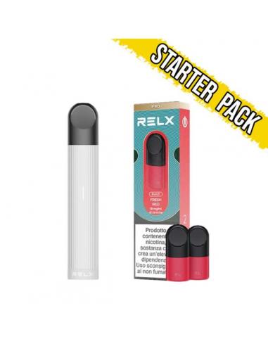 kit Essential Relx white + 2 Pod cartridges fresh red