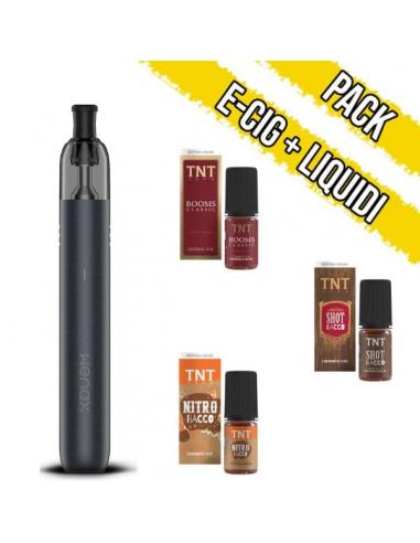 geekvape wenax m1 gunmetal starter kit con liquidi TNT tabaccosi