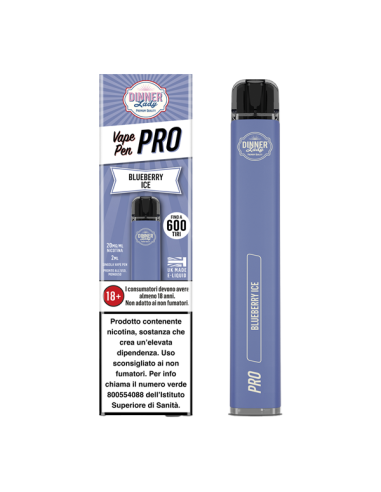 Blueberry Ice Vape Pen Pro Dinner Lady Usa e Getta - 600 Puff