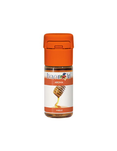 Miele Flavourart Aroma Concentrato 10ml translates to "Honey Flavourart Concentrated Aroma 10ml" in English.