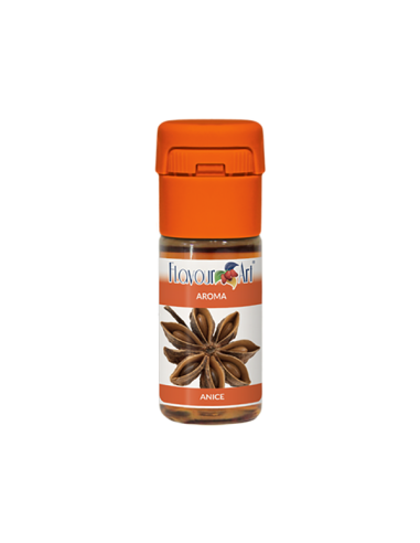 Anice Flavourart Aroma Concentrato 10ml translates to "Anise Flavourart Concentrated Aroma 10ml" in English.