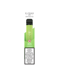 Apple Peach Elf Bar Disposable Pod Mod - 600 Puffs