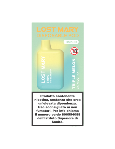 Triple Melon Lost Mary BM600 Elf Bar Disposable Pod Mod - 600