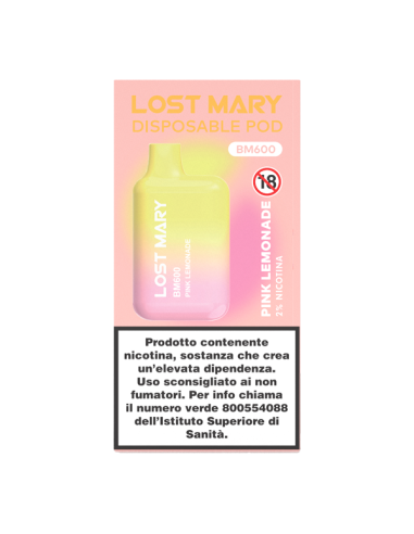 Pink Lemonade Lost Mary BM600 Elf Bar Pod Mod Usa e Getta - 600