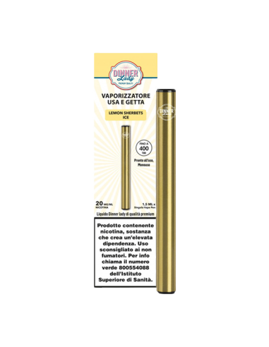 Lemon Sherbets Dinner Lady Pod Mod Usa e Getta - 400 Puffs