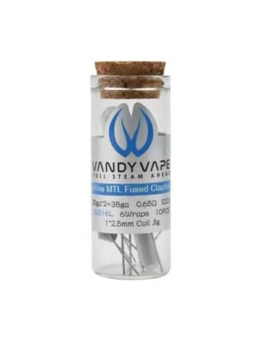 Fused Clapton Coil 30ga2+38ga SS316L 0.65 Ohm Vandy Vape Pre-made Coil