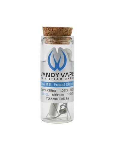 Fused Clapton Coil 32GA2+38GA SS316L 1.03 Ohm Vandy Vape Coil Prefatte