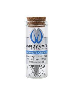 Fused Clapton Coil 30ga +38ga KA1 2.1 Ohm Vandy Vape Coil Prefatte