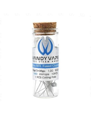Superfine MTL Fused Clapton Coil 32ga2+38ga Ni80 1.2 Ohm Vandy Vape Coil Prefatte