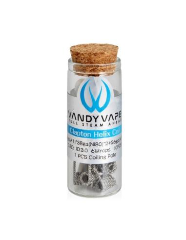 Clapton Helix Coil 28G(A1)38G2+26G(A1)2 Ni80 0.3 Ohm Vandy Vape Coil Prefatte