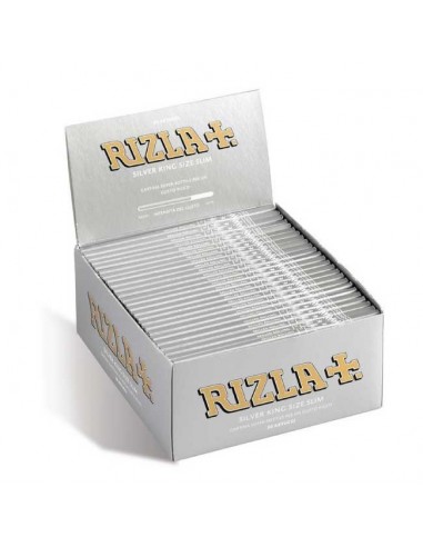 Cartine Rizla King Size Slim Lunghe Silver - 50 Pezzi