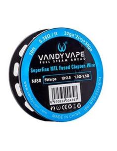 Superfine MTL Fused Clapton Wire 32GA2 38GA Ni80 Vandy Vape Filo Resistivo - 3m