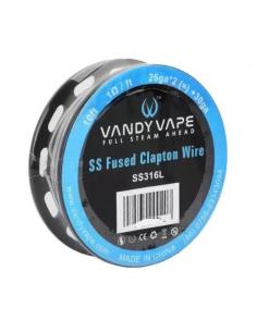 SS Fused Clapton Wire 26AWG2+30AWG SS316L Vandy Vape Filo Resistivo - 3m