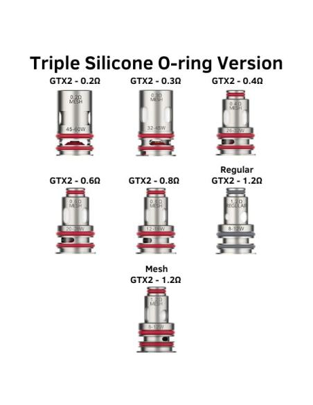 gtx2 coil vaporesso resistenze triplo o-ring