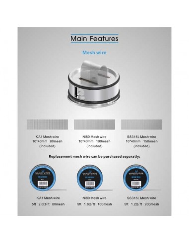 Filo per Resistenza Mesh Wire KA1 Vandy Vape da 1,5 mt