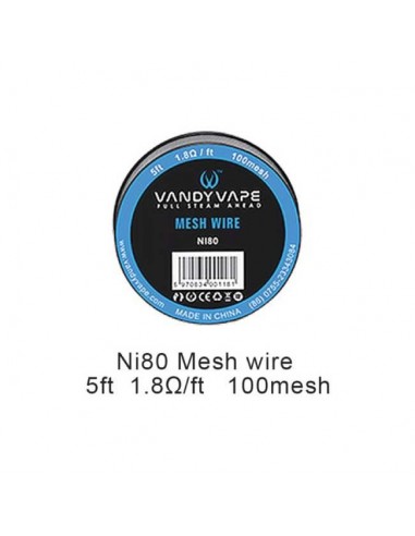 Mesh Wire Ni80 Resistance Wire for Mesh Coil Vandy Vape 1.5m